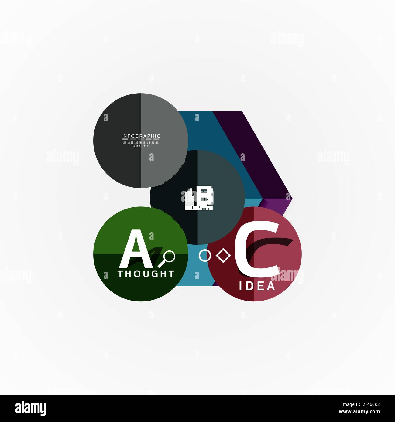 Vector infographic options banner, paper style design. Vector