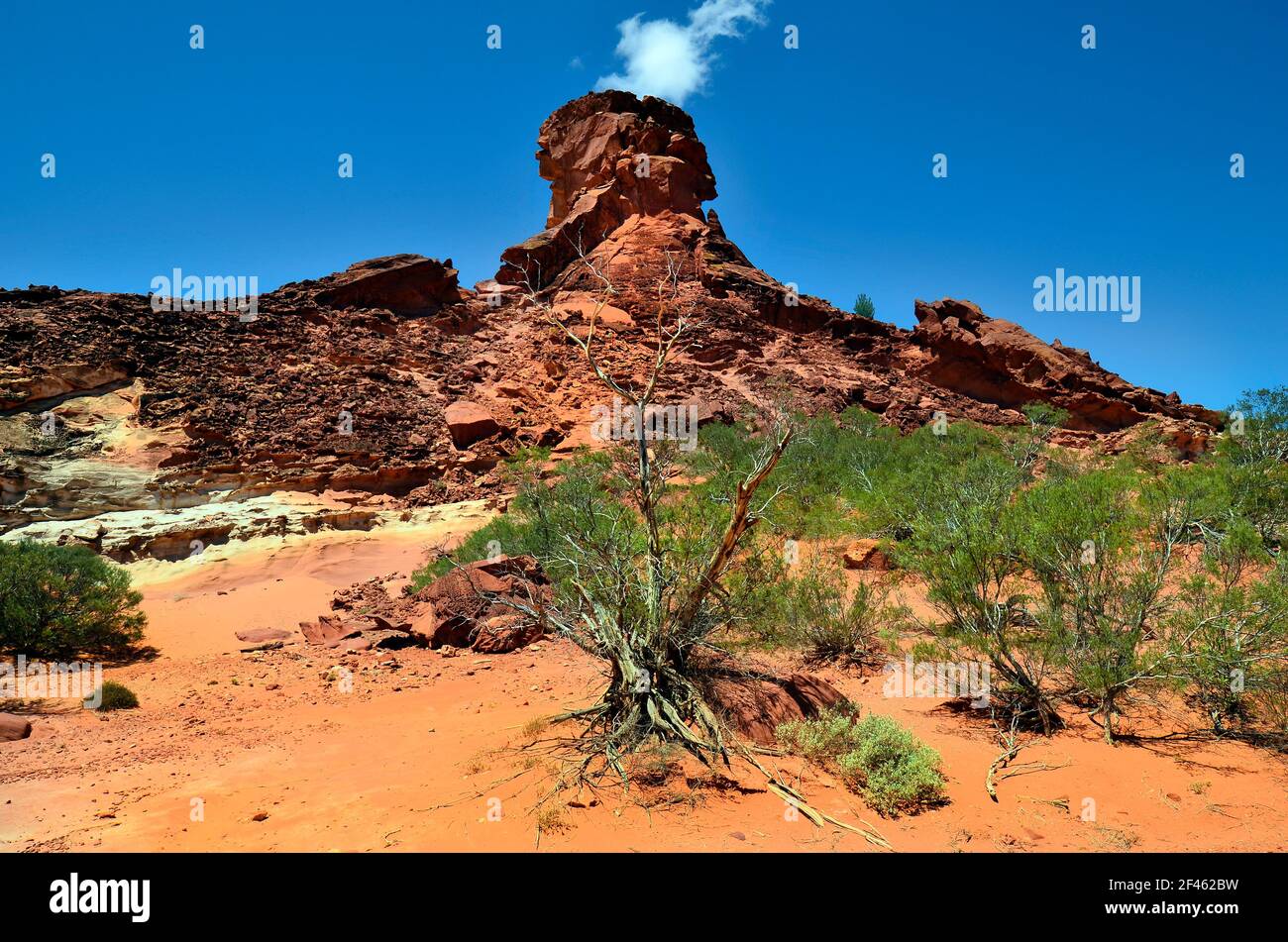 Australia, rock formation in Rainbow valley national park in Northern Territory Stock Photo