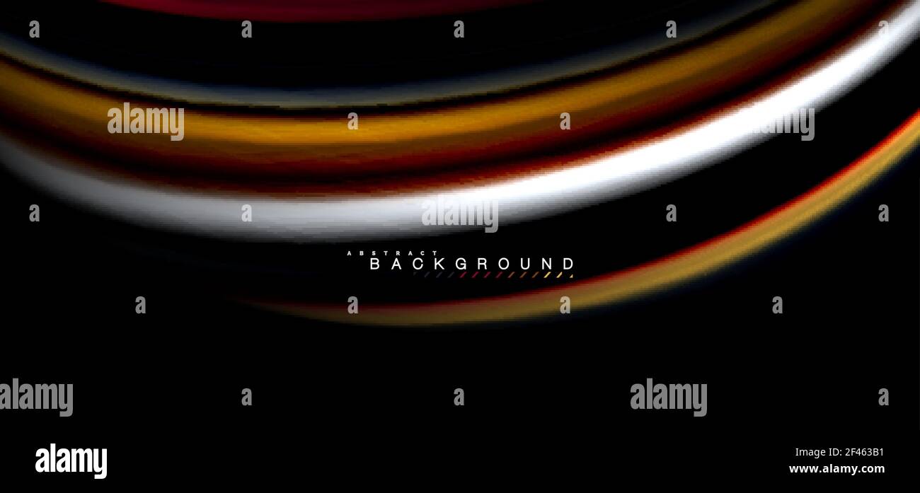 Multicolored wave lines on black background design. Multicolored wave lines on black background vector design Stock Vector