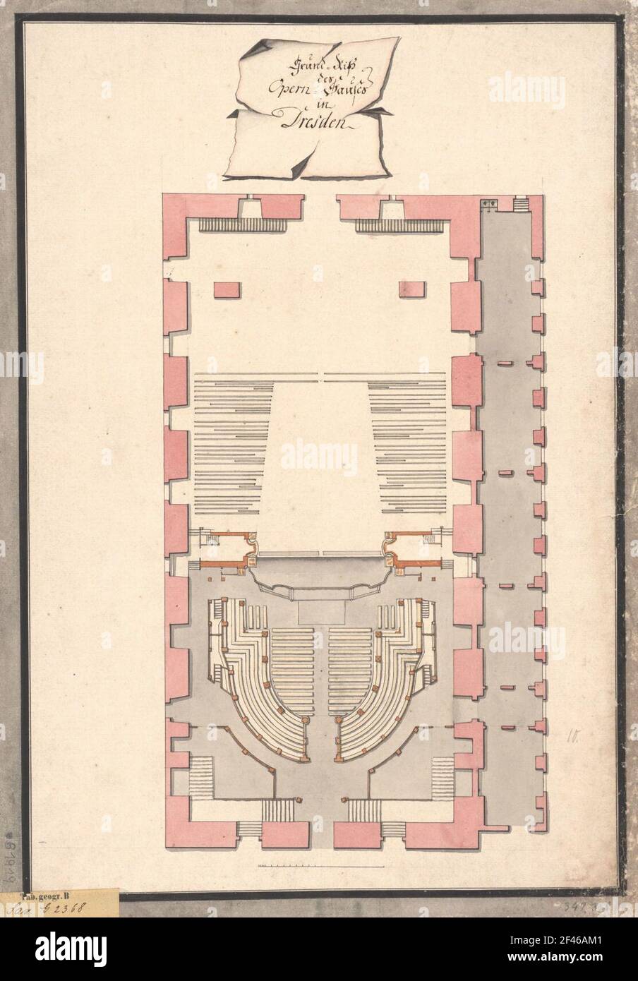 Opera Box Layout Dresden, Opera House on Zwinger. Layout Stock Photo - Alamy