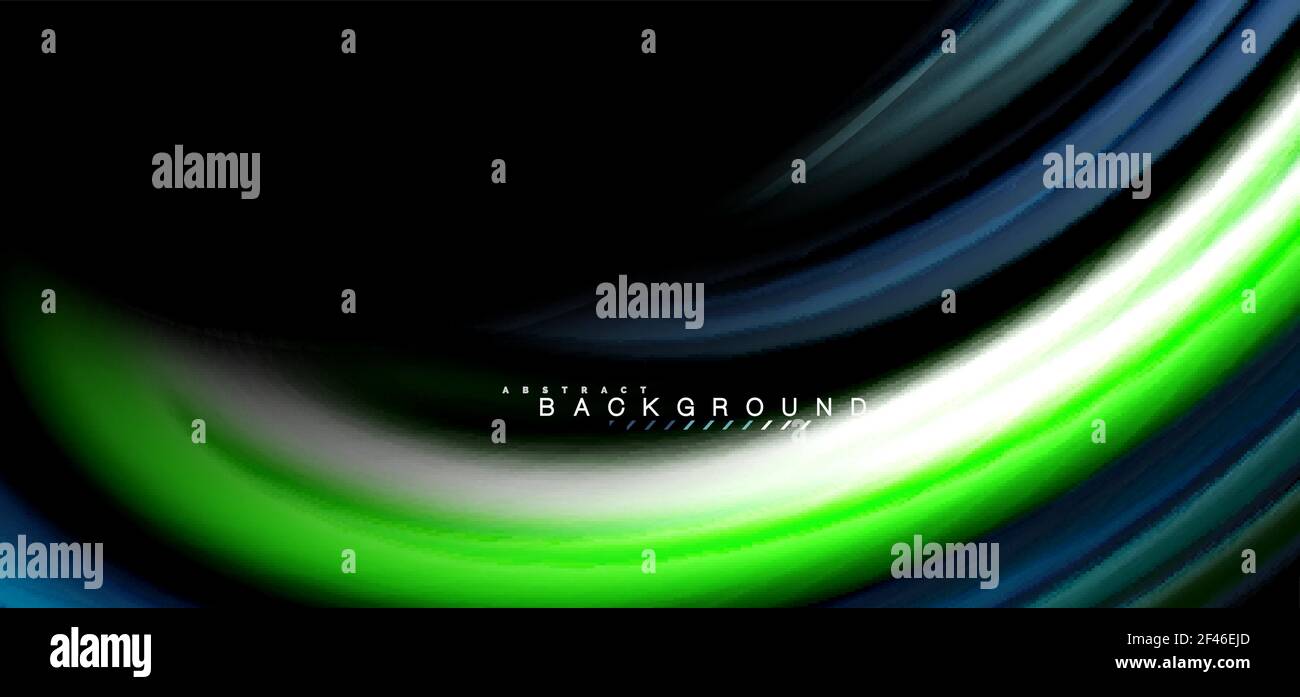 Multicolored wave lines on black background design. Multicolored wave lines on black background vector design Stock Vector