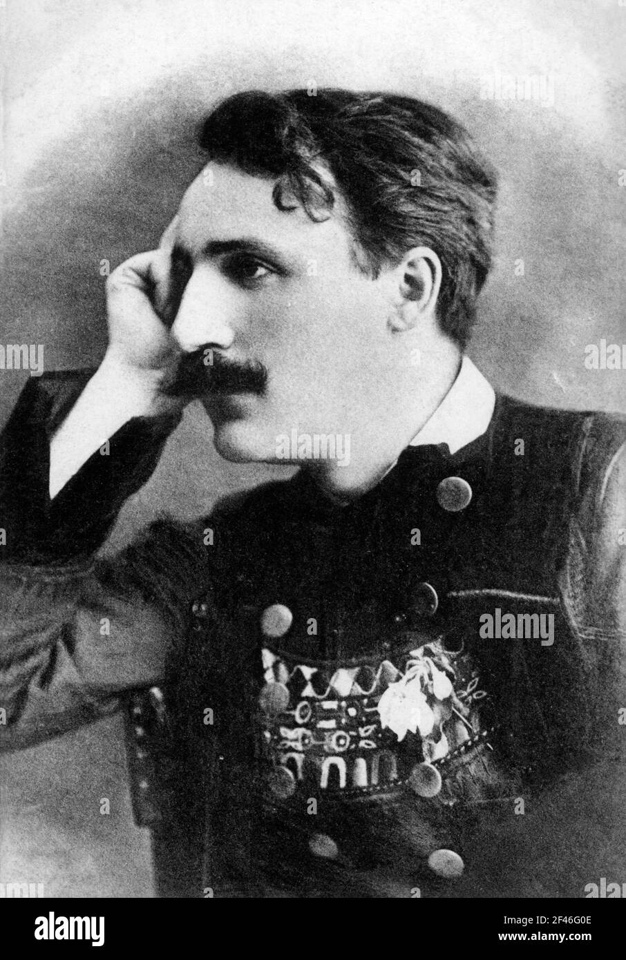 Jean-Baptiste-Théodore-Marie Botrel (1868-1925) más conocido como Theodore Botrel, poeta y cantautor bretón. Stock Photo