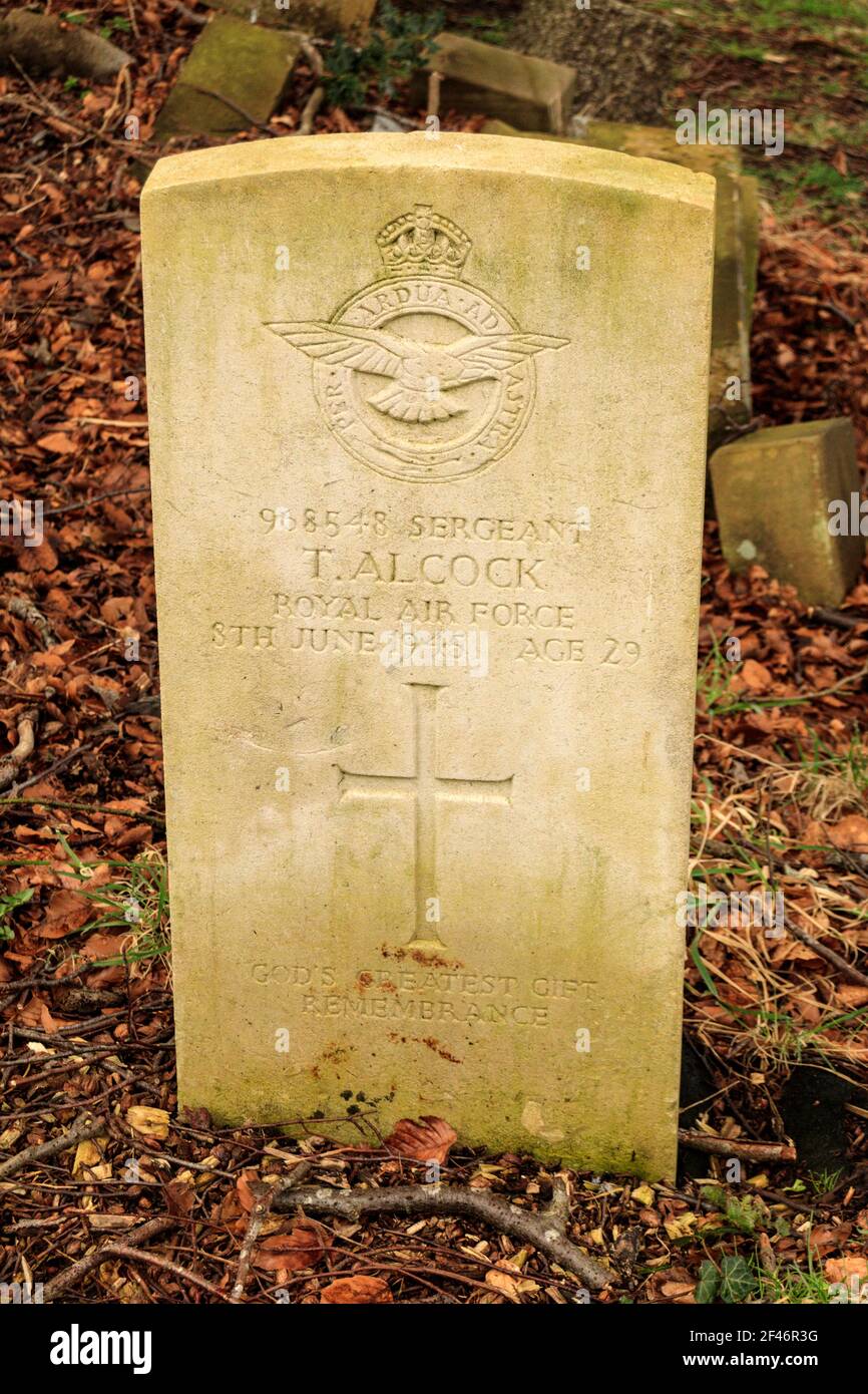 Commonwealth War Grave at Blackburn Cemetery Stock Photo Alamy