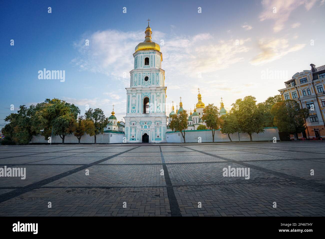 Saint Sophia Cathedral at sunset - Kiev, Ukraine Stock Photo