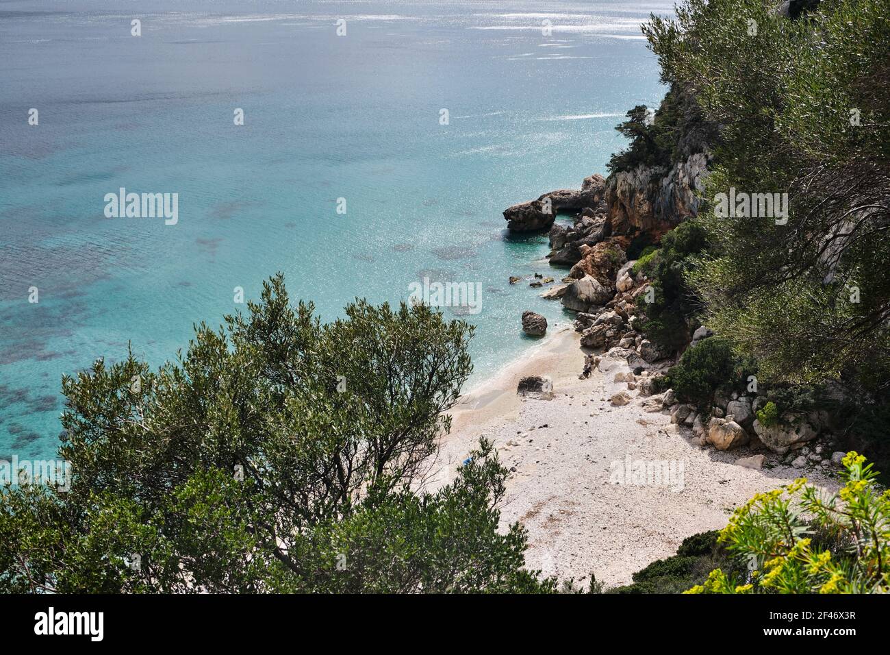Cala Fuili, beautiful sardinian beach in Cala Gonone, Dorgali, Nuoro, Sardinia, Italy Stock Photo