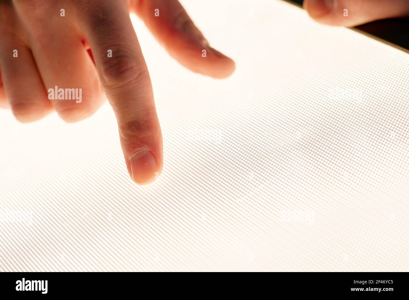 close-up. young man using a graphic tablet. Stock Photo