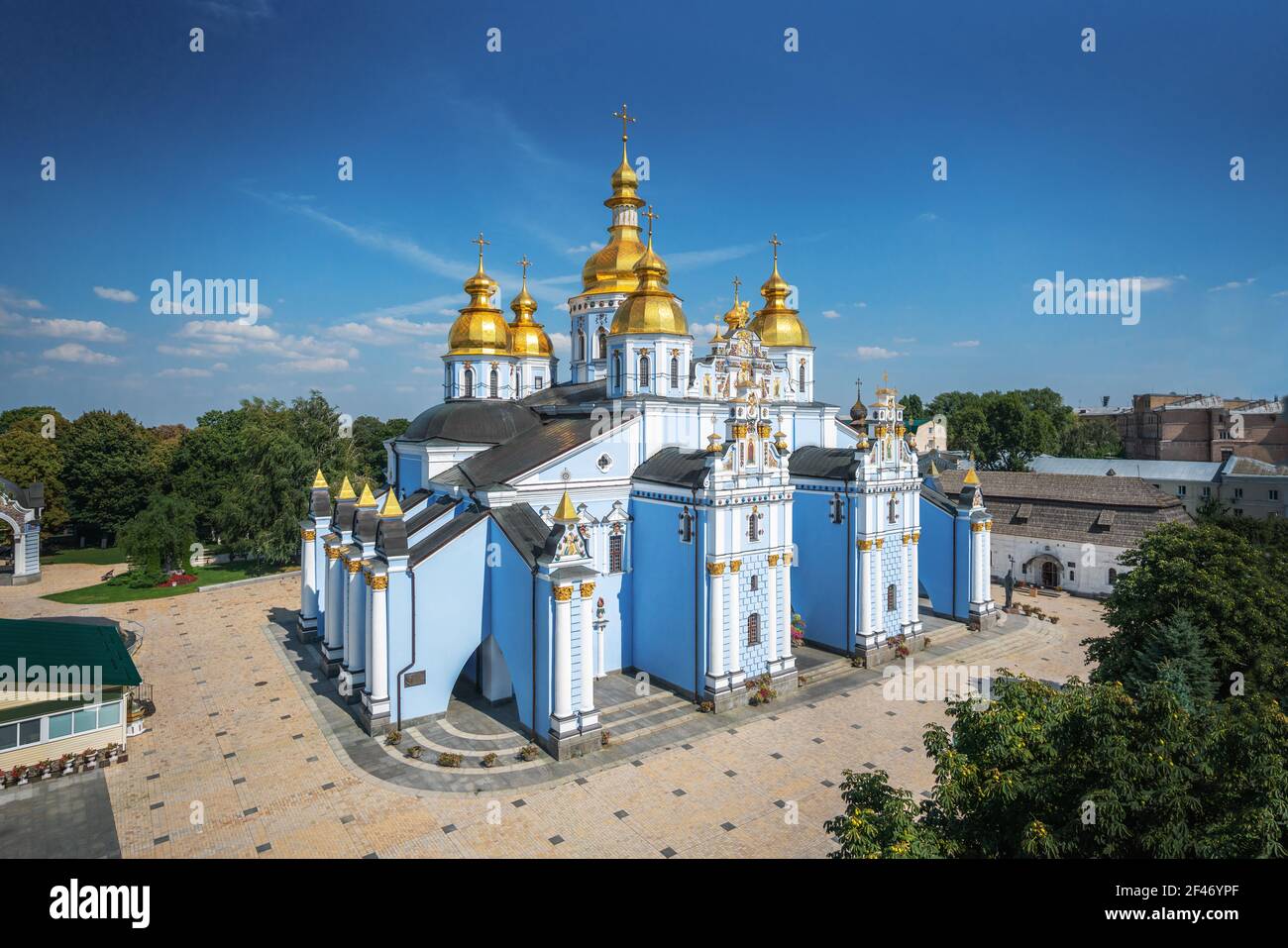 Aerial view of St. Michael's Golden-Domed Monastery - Kiev, Ukraine Stock Photo