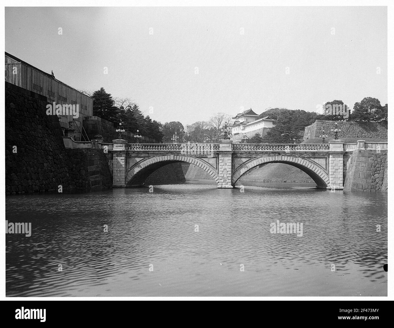 Tokyo (Japan). Bridge of the Emperor Palace Stock Photo