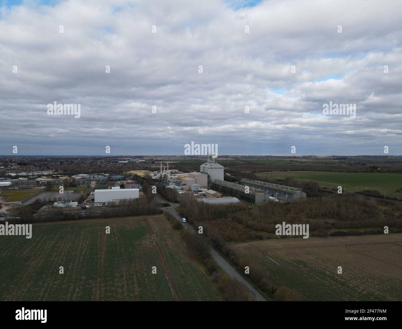 Little Barford Power Station St Neots UK  Aerial Stock Photo