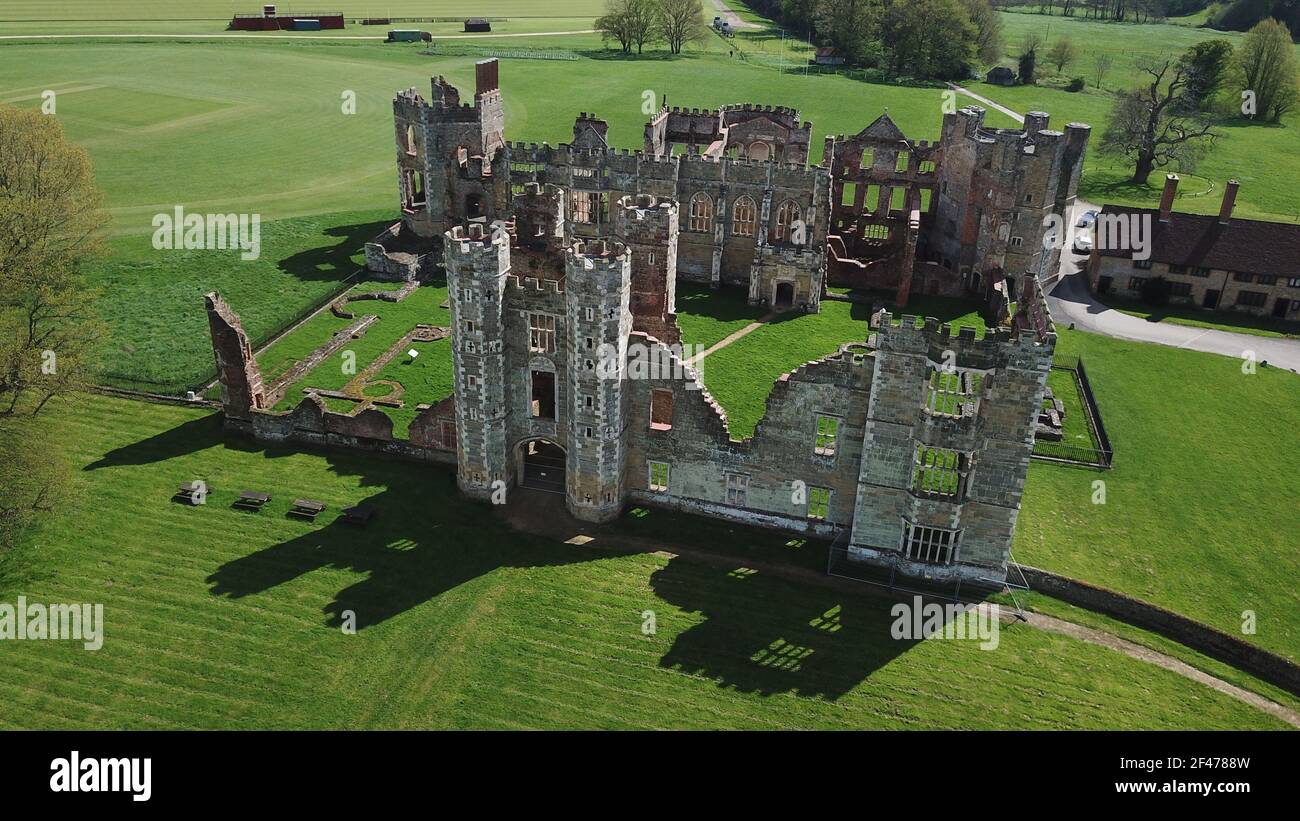 Cowdray Ruins Midhurst Sussex Aerial Stock Photo - Alamy