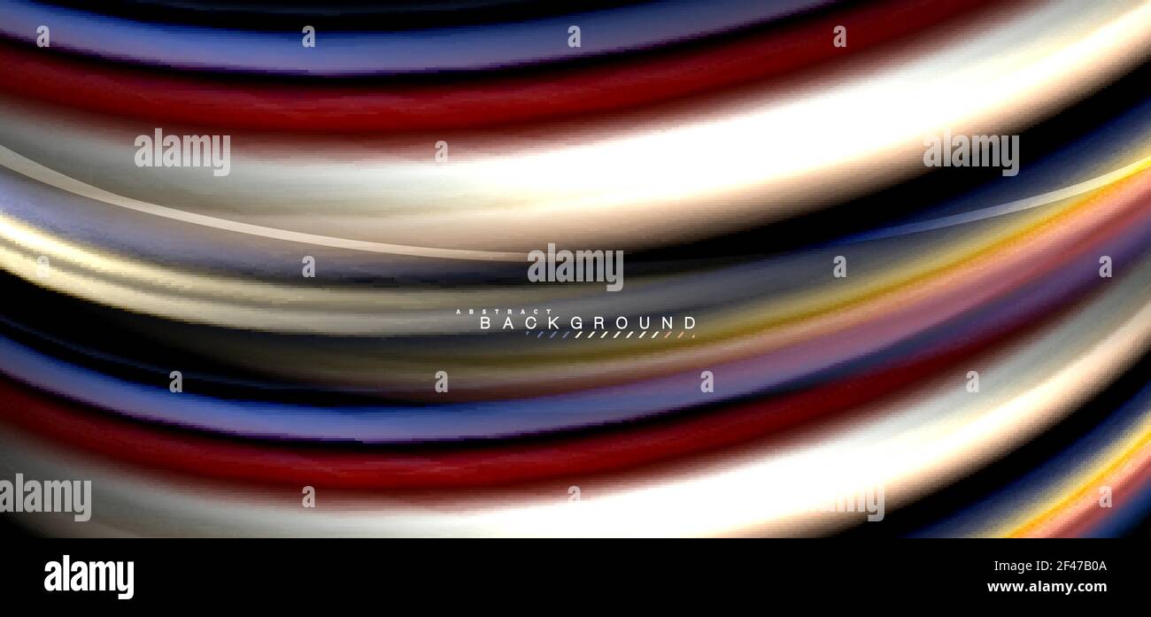 Multicolored wave lines on black background design. Multicolored wave lines on black background vector design Stock Vector