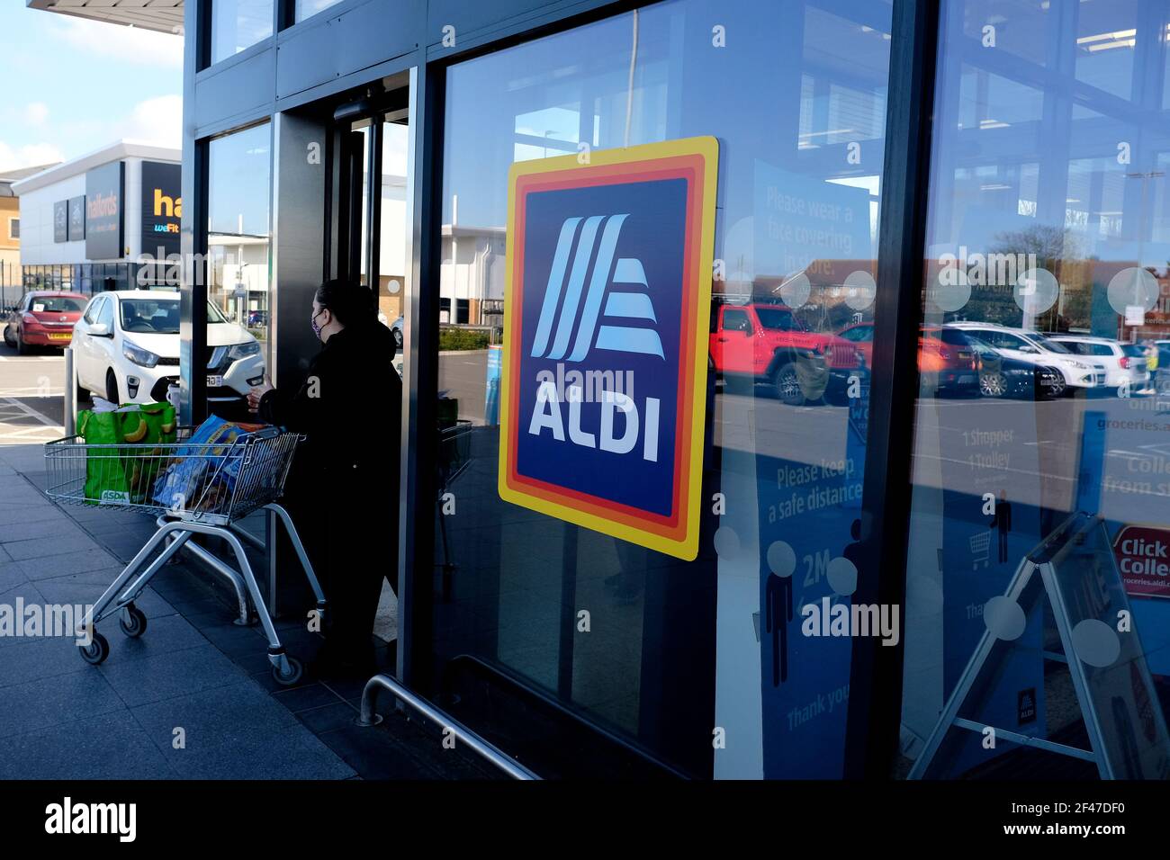 aldi discount supermarket branch in whitstable town east kent uk march