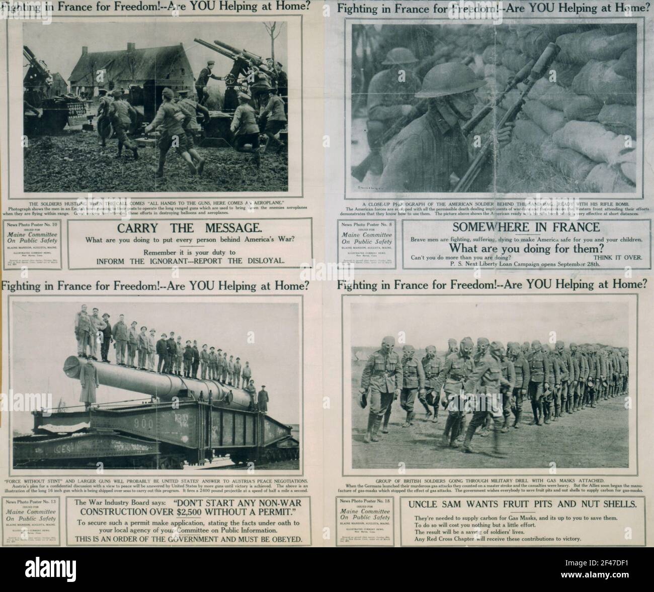 A first world war recruitment poster sating Fighting in France for Freedom Stock Photo