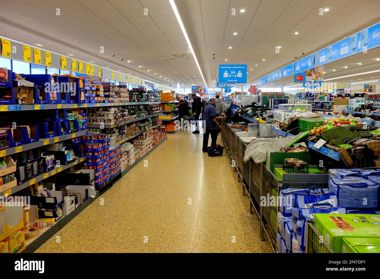 aldi discount supermarket branch in whitstable town east kent uk march