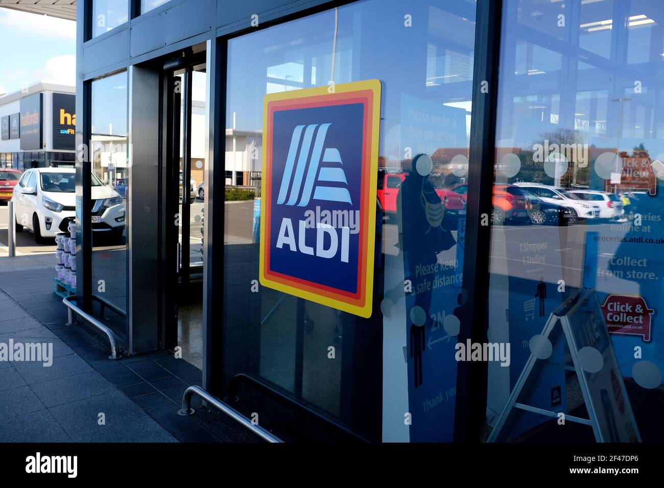 aldi discount supermarket branch in whitstable town east kent uk march