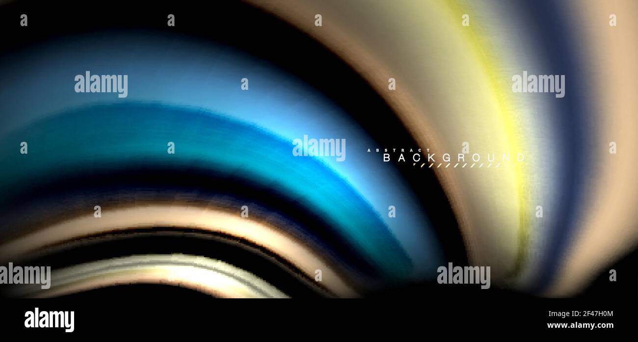 Multicolored wave lines on black background design. Multicolored wave lines on black background vector design Stock Vector