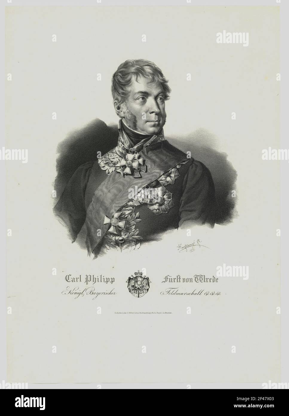 Portrait of Karl Philipp von Wrede Stock Photo