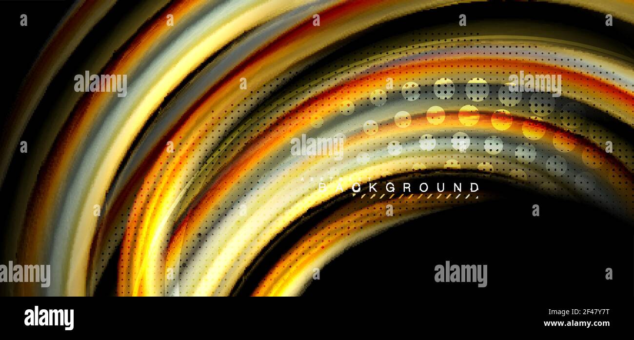 Multicolored wave lines on black background design. Multicolored wave lines on black background vector design Stock Vector