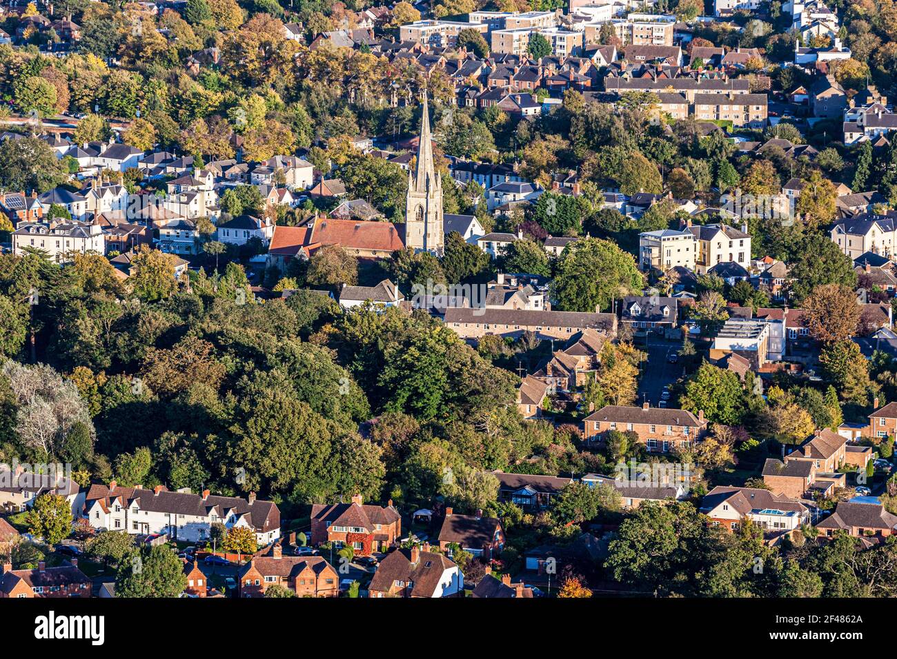 An aerial view of St Marks, Cheltenham, Gloucestershire, UK Stock Photo ...