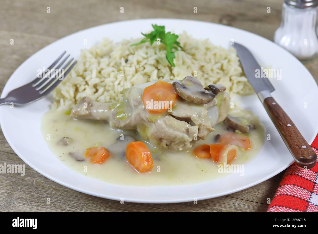 rice and chicken thigh Stock Photo - Alamy
