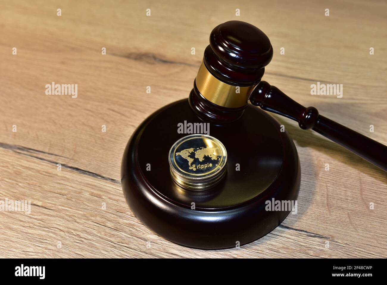 Judge hammer and Ethereum crypto coin. Justice courtroom. Ripple demands  Bitcoin and Ethereum docs from SEC amid legal fight. Delist сryptocurrency  tr Stock Photo - Alamy