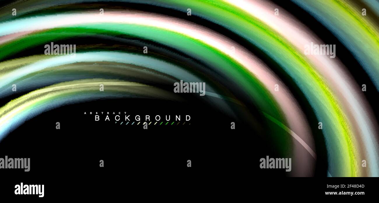 Multicolored wave lines on black background design. Multicolored wave lines on black background vector design Stock Vector