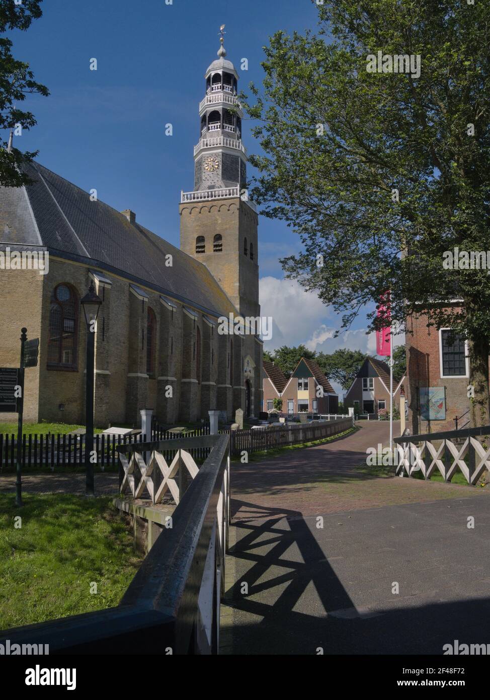 'Grote kerk' - church in Hindeloopen - Netherlands Stock Photo