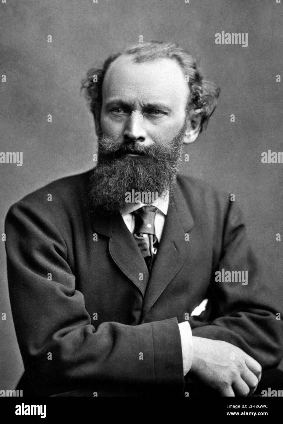 Edouard Manet. Portrait of the French artist, Édouard Manet (1832-1883) by Nadar, 1870 Stock Photo