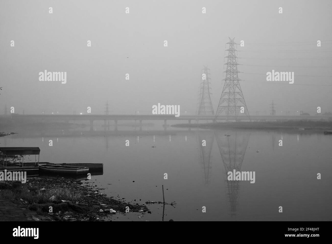 A beautiful morning in Yamuna Ghat Delhi Stock Photo