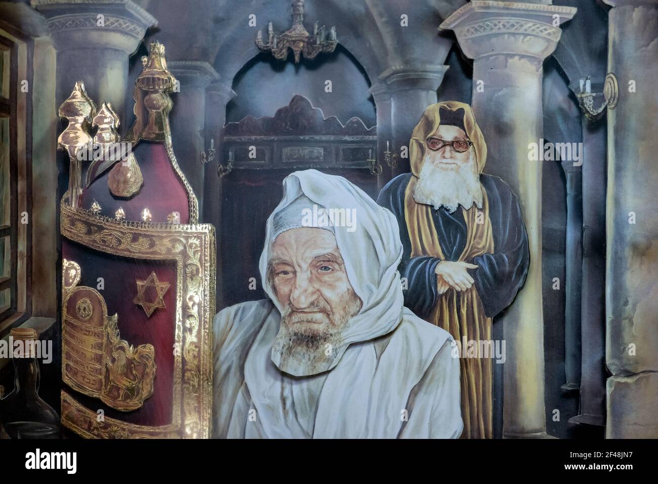 Layered paper painting depicting the spiritual leader Moroccan ...