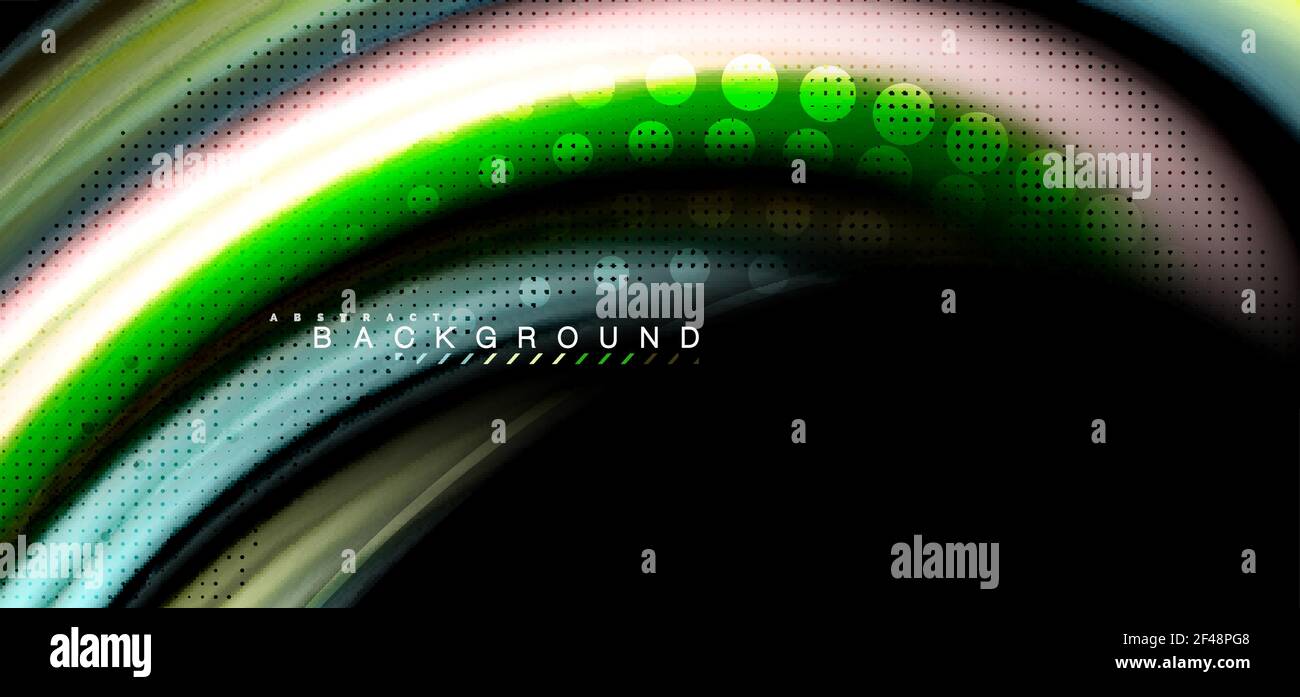 Multicolored wave lines on black background design. Multicolored wave lines on black background vector design Stock Vector