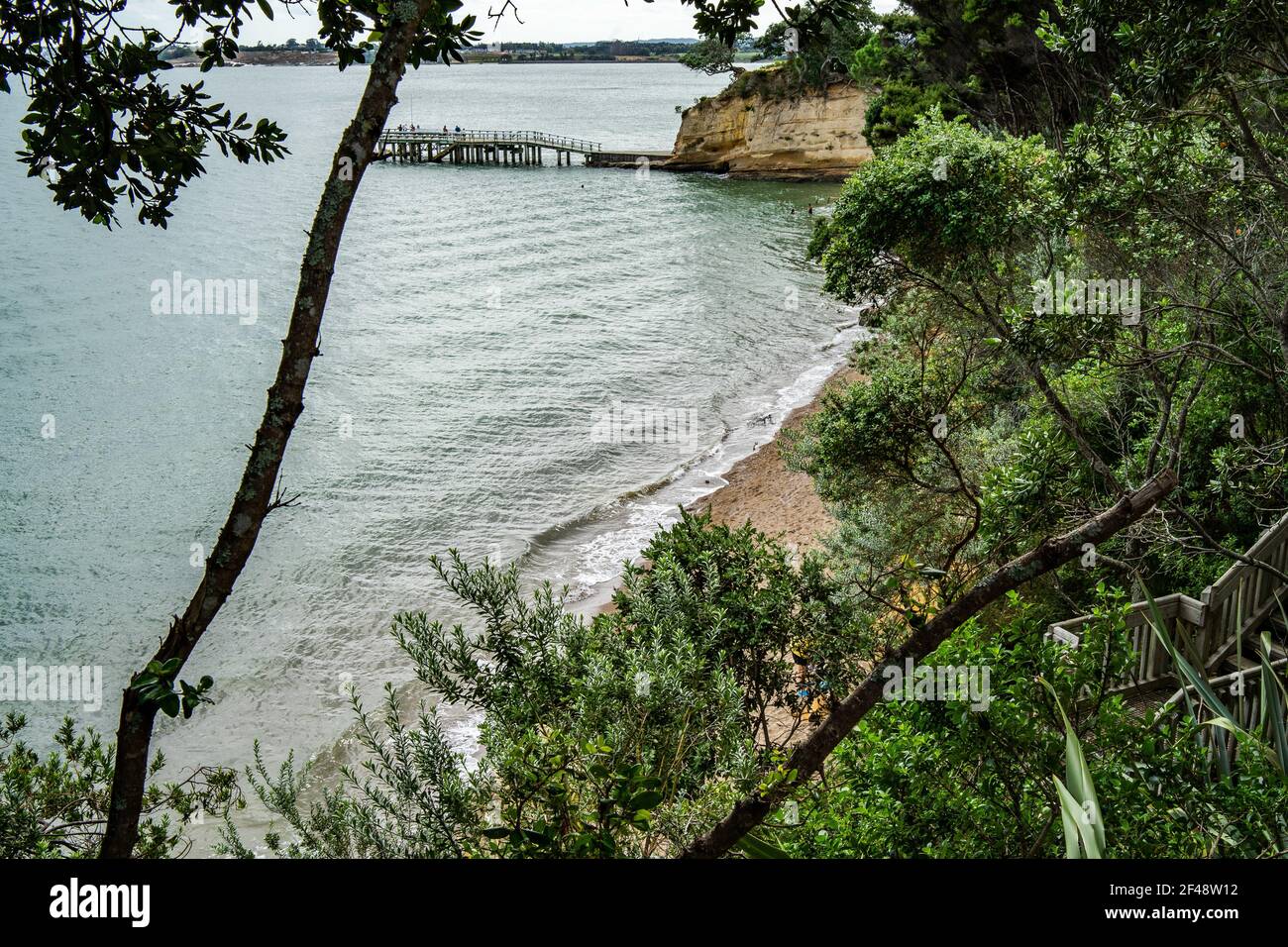 Beautiful day with clouds in Beach Haven, Auckland Stock Photo - Alamy