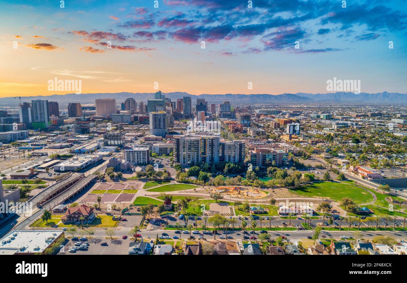 Phoenix, Arizona, USA Downtown Skyline Aerial Stock Photo Alamy