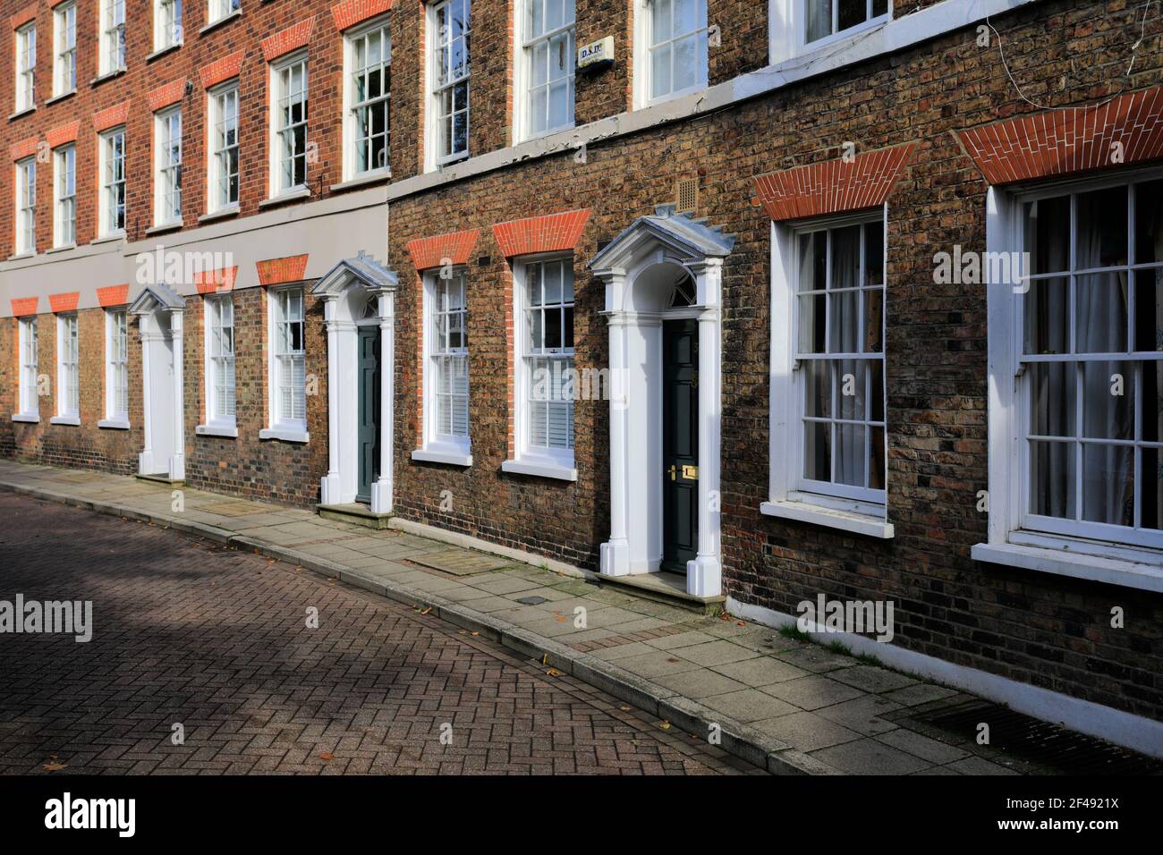 The Crescent, a row of houses, Union Place, Wisbech town