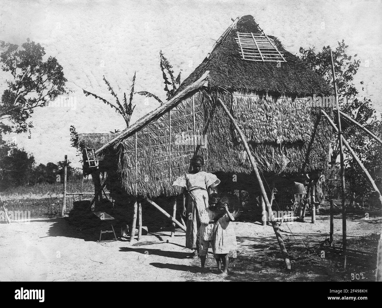 Manila, Philippines. Traditional NiPa hut made of natural materials