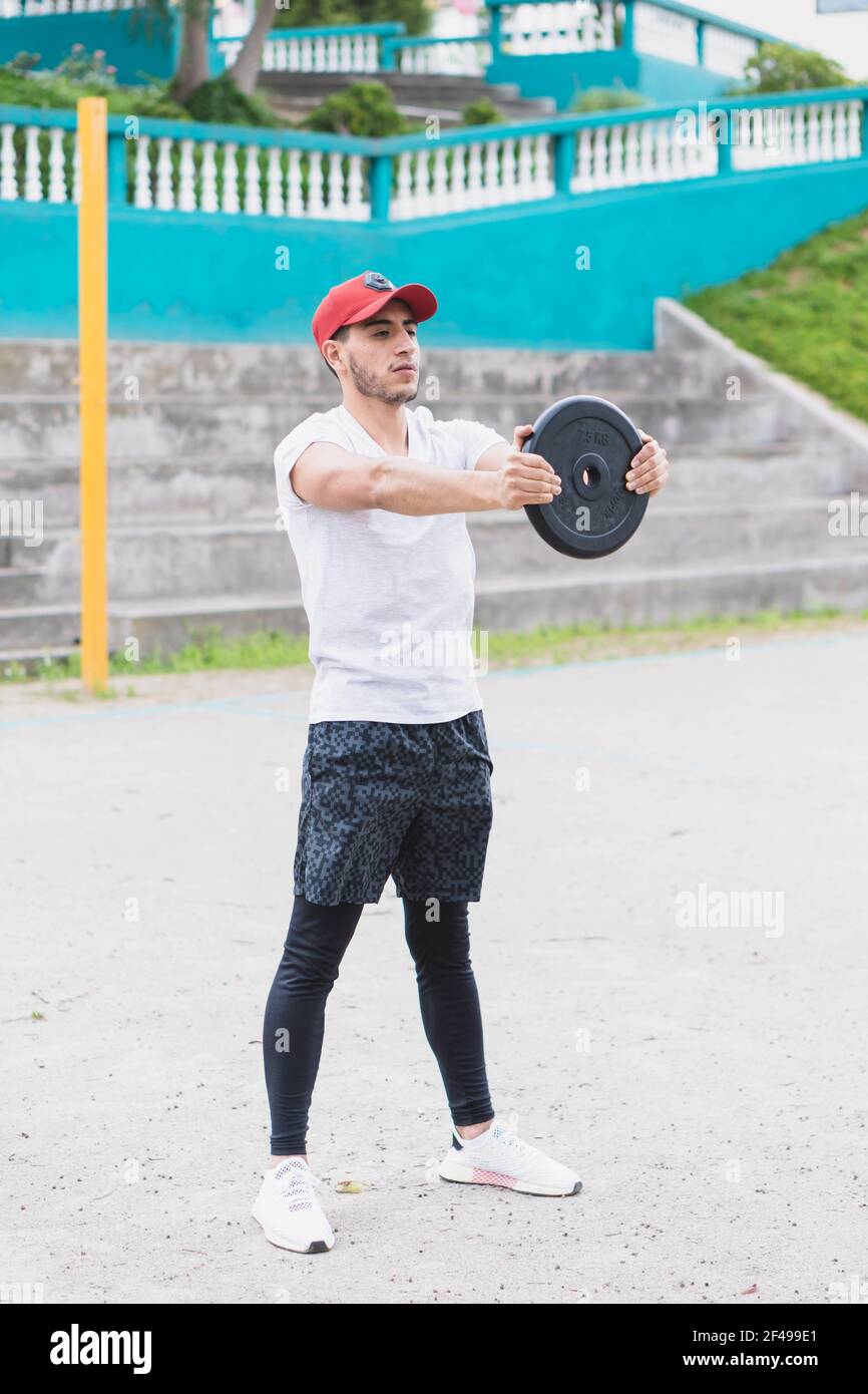 Vertical shot young male runner hi-res stock photography and images - Alamy