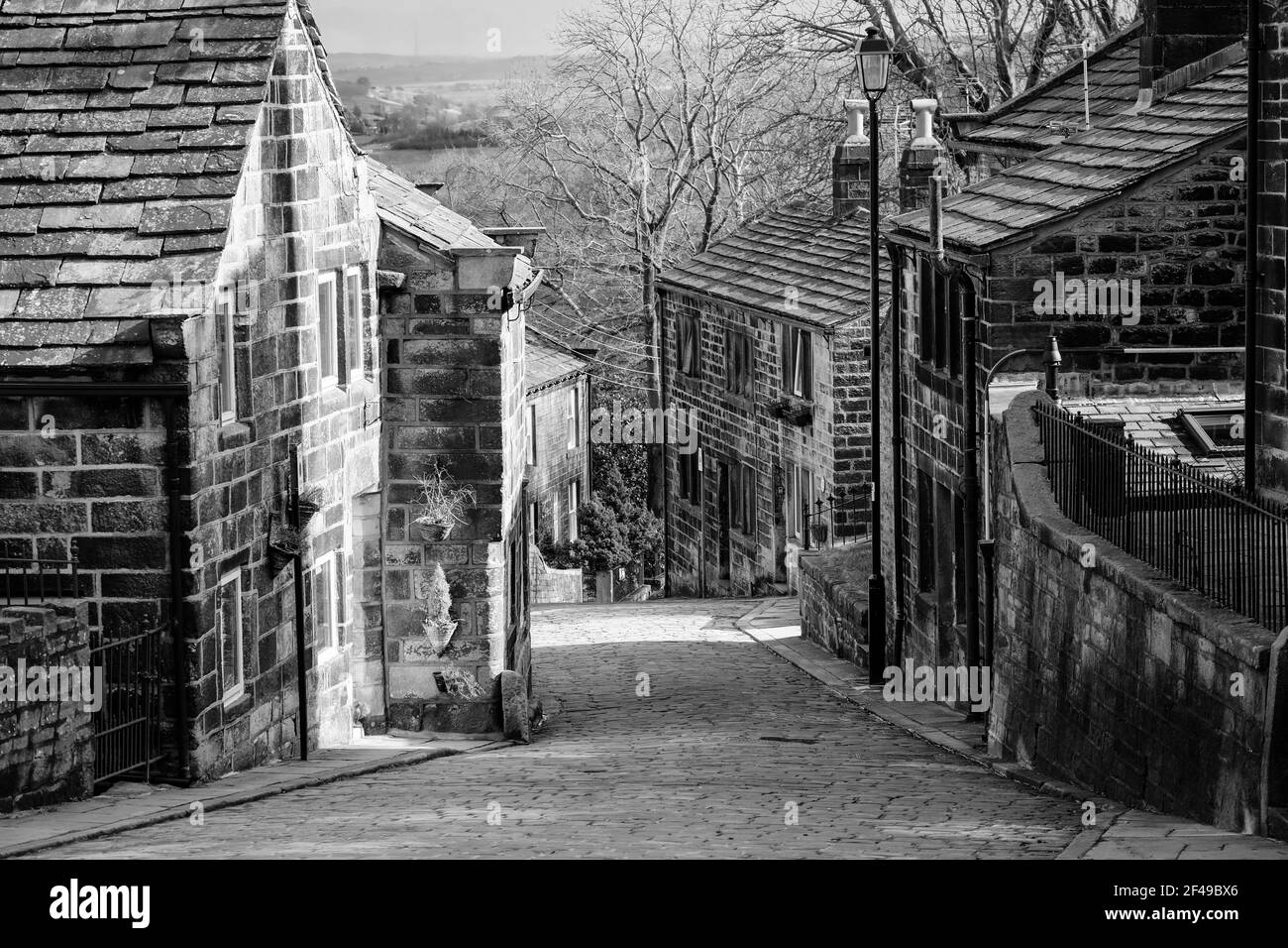 Heptonstall village Calderdale. West Yorkshire, England, UK Stock Photo
