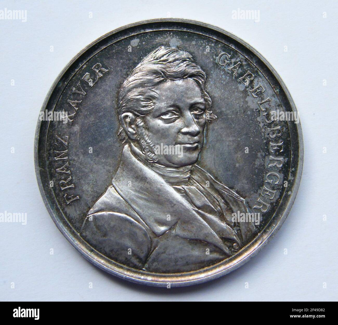 Commemorative medal Franz Xaver Gabelsberger Stock Photo