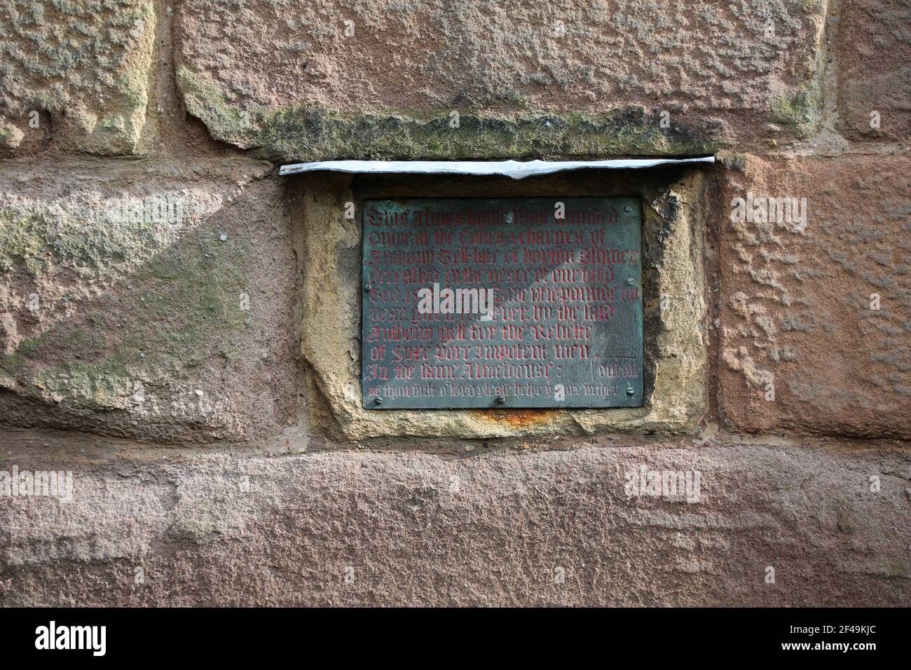 Wall plaque in Wirksworth Stock Photo