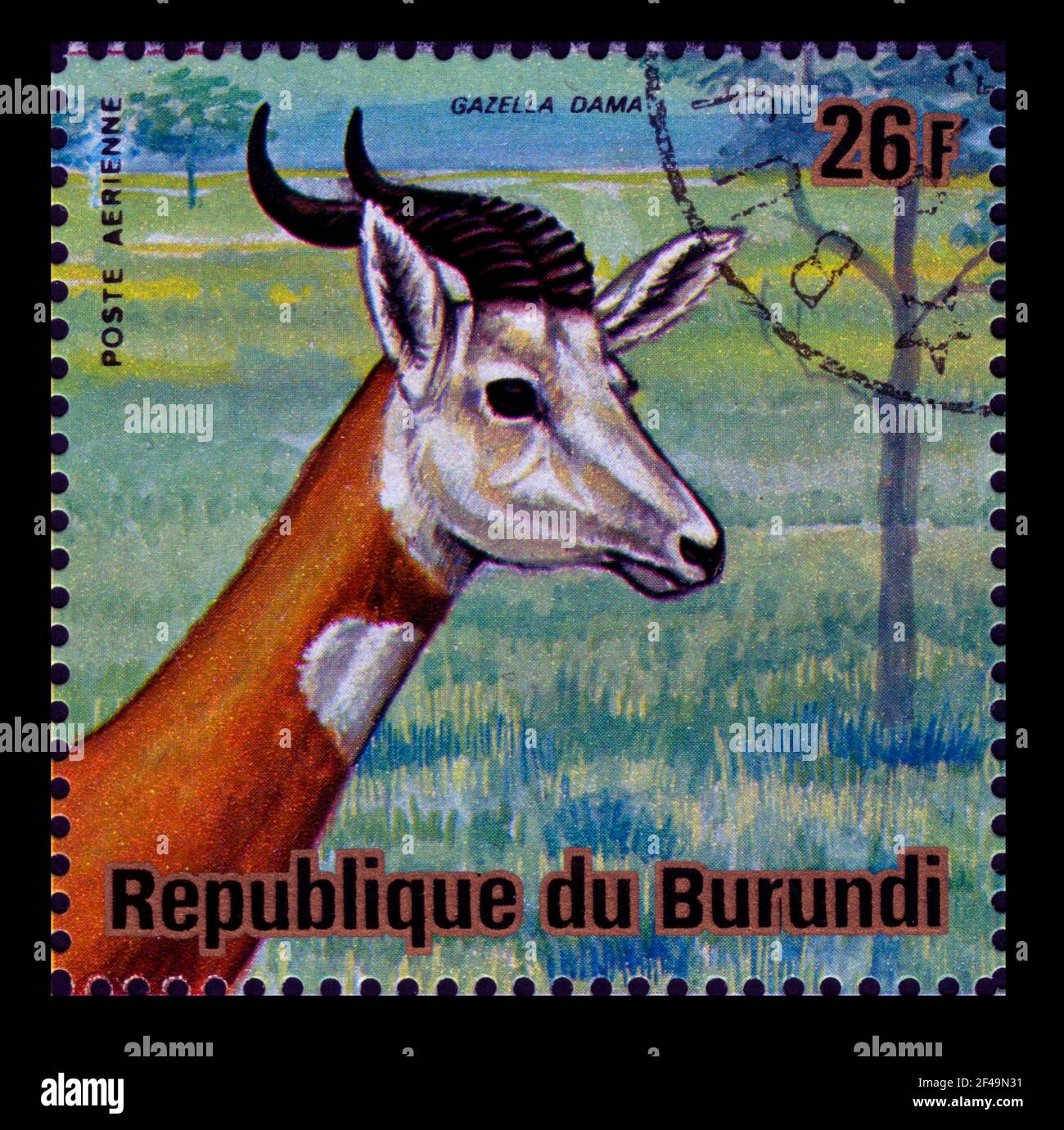 Stamp print in Burundi,animals Stock Photo - Alamy