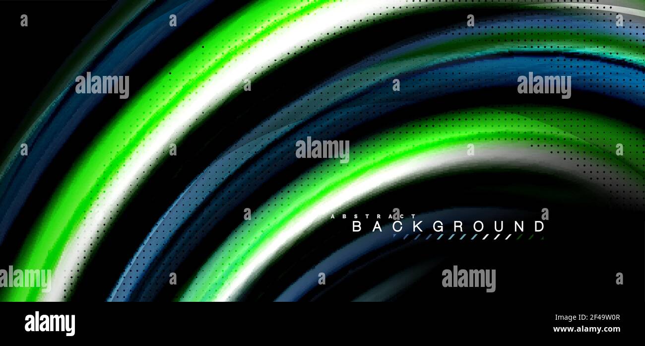 Multicolored wave lines on black background design. Multicolored wave lines on black background vector design Stock Vector