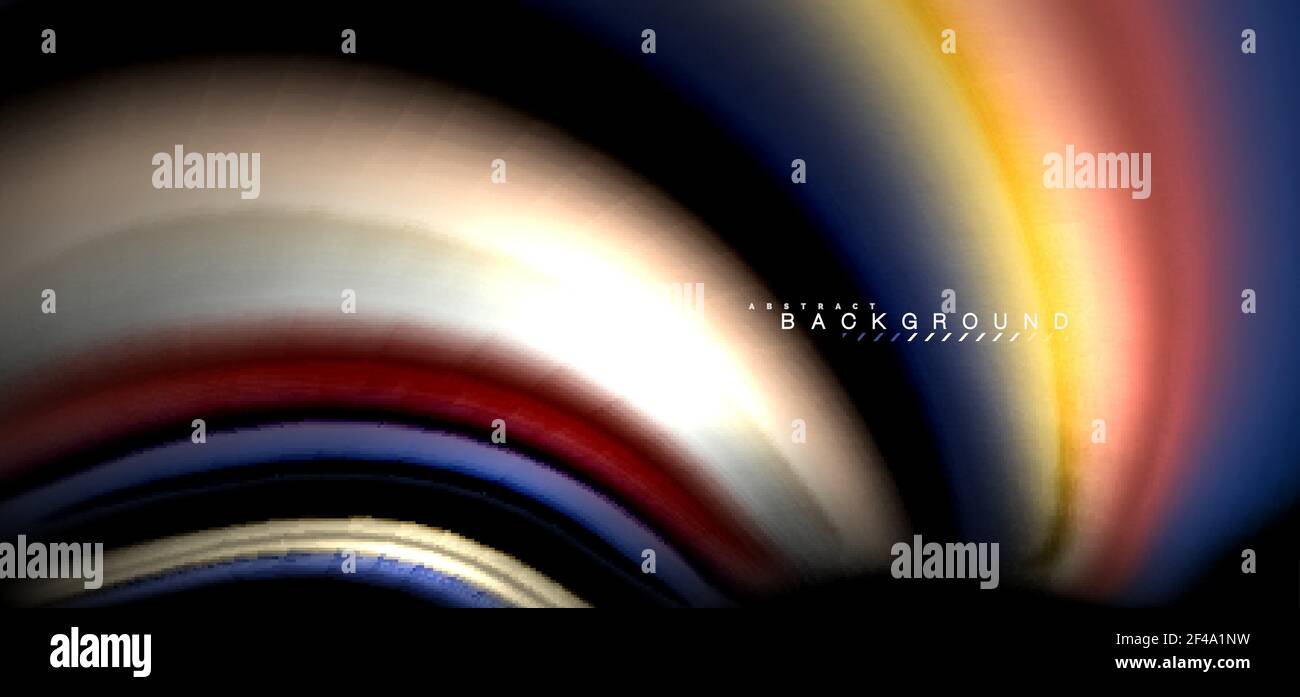 Multicolored wave lines on black background design. Multicolored wave lines on black background vector design Stock Vector