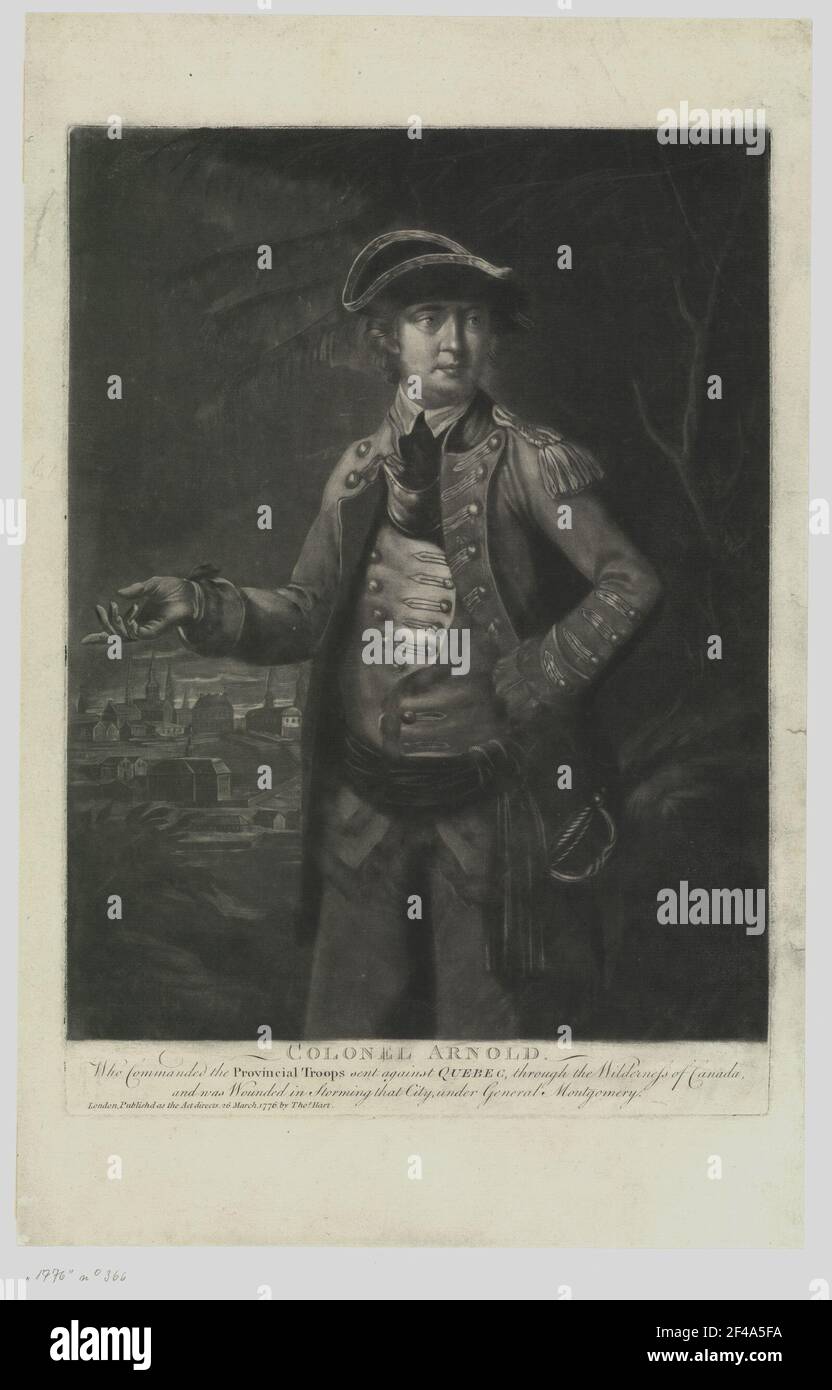 Portrait Of Benedict Arnold Stock Photo - Alamy