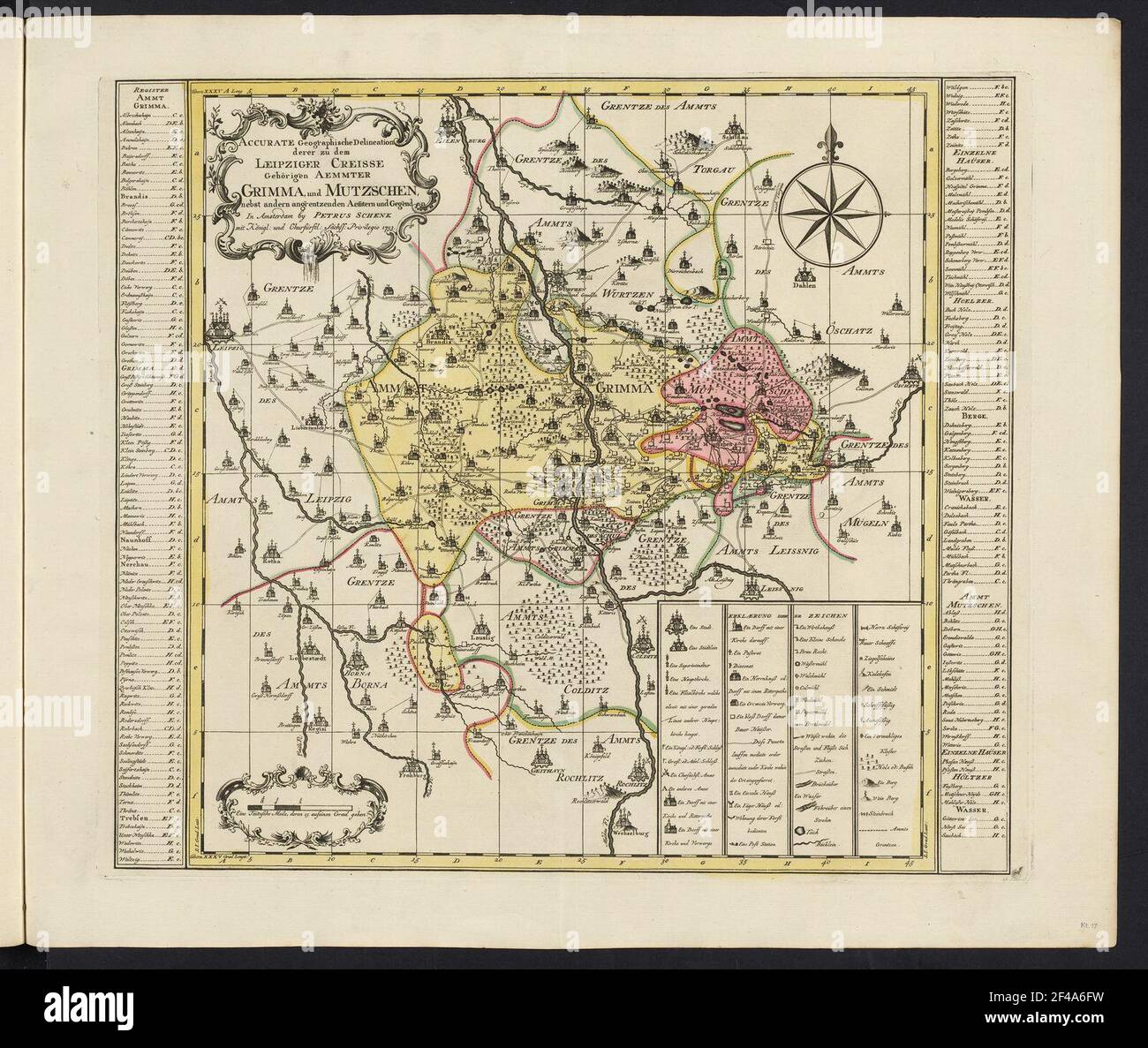 Kt. 17 Map of the Offices Grimma and Mutzschen, about 120,000, copper