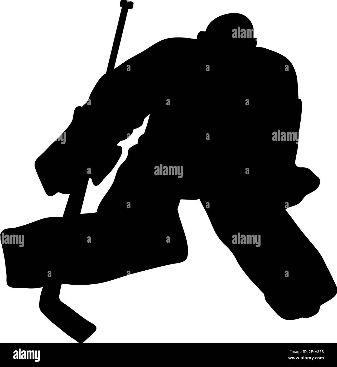 Hockey Player Silhouette. Smooth and Clean Lines. High Detailed Hockey