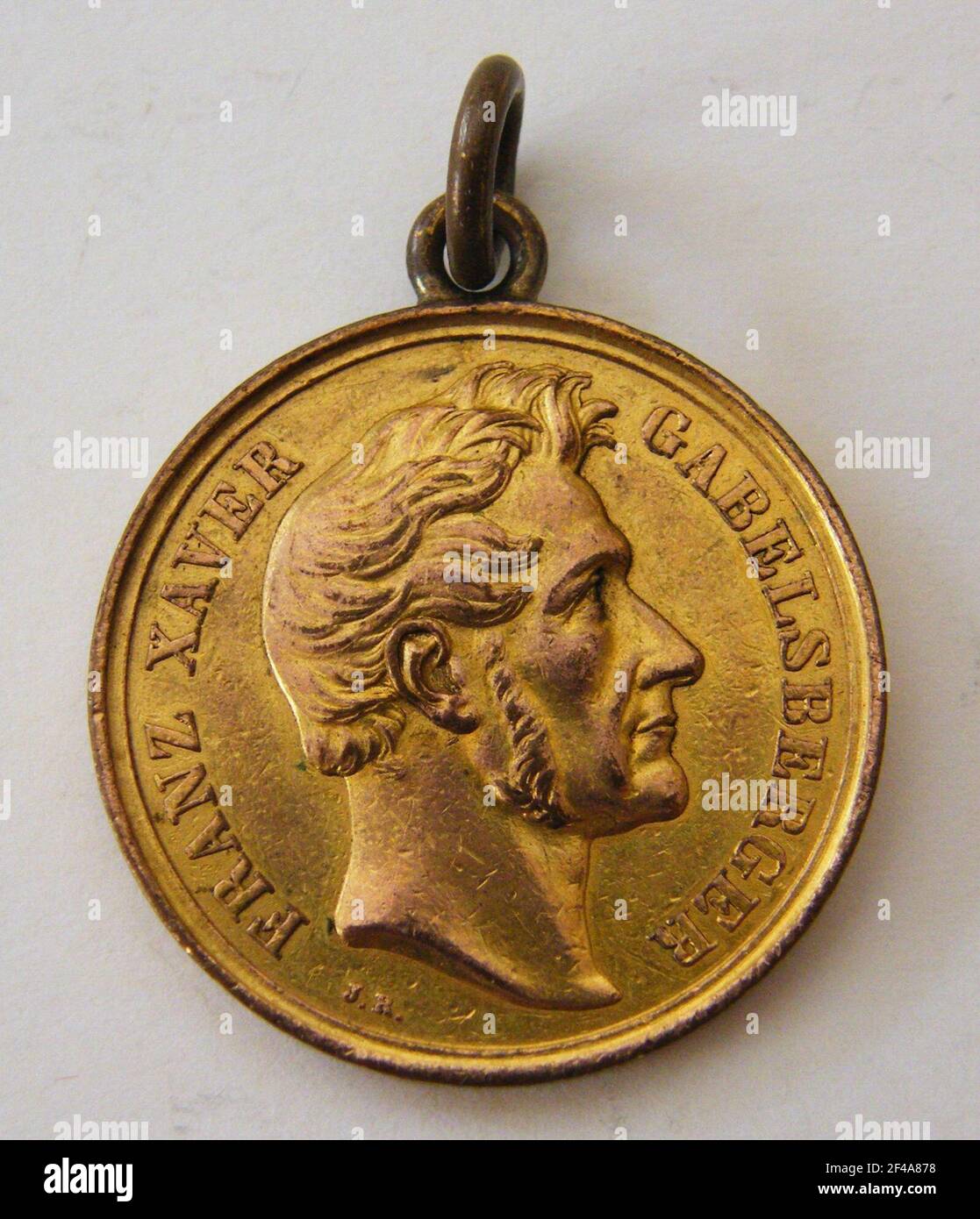 Commemorative medal Franz Xaver Gabelsberger Stock Photo