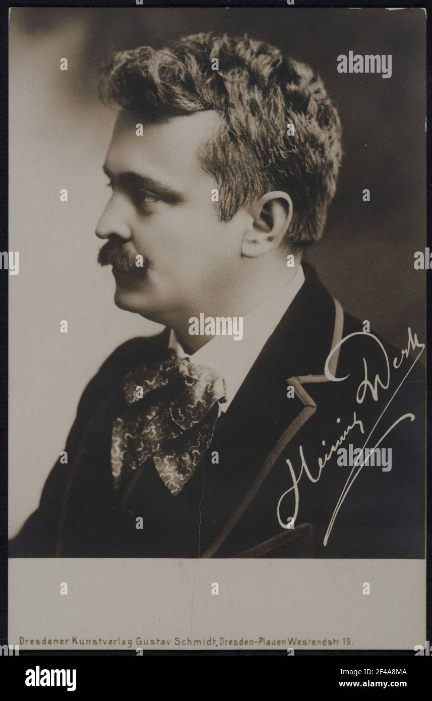 Portrait of Heinrich Werth. Photography (World postcard with printing
