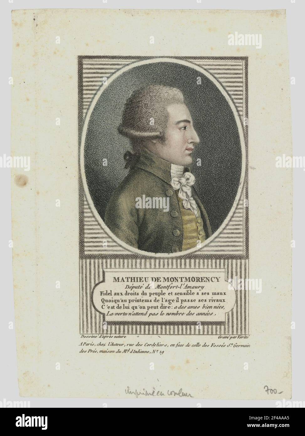 x Portrait of Mathieu de Montmorency Stock Photo Alamy