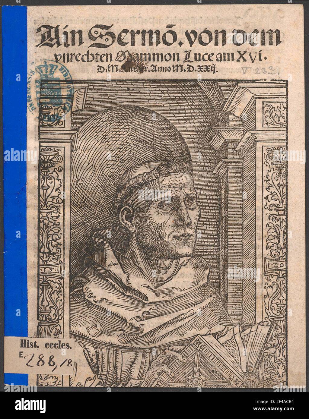 Doctor Martini Luther's answer to Pfintztag, the .18. Day Aprilis, in? 1521. Before Kay. Ma. VN? See the Churthur Storm Prince VND Neither Vil The Stend of Reych's Stock Photo