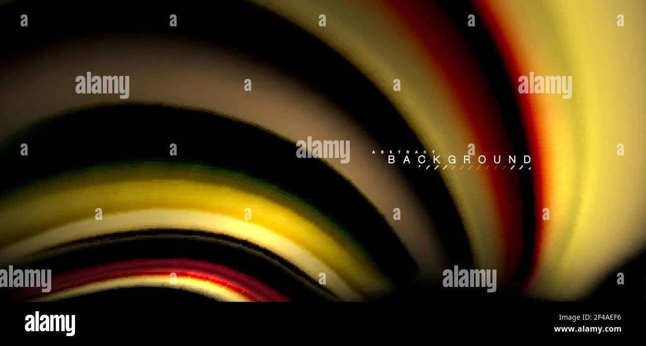 Multicolored wave lines on black background design. Multicolored wave lines on black background vector design Stock Vector